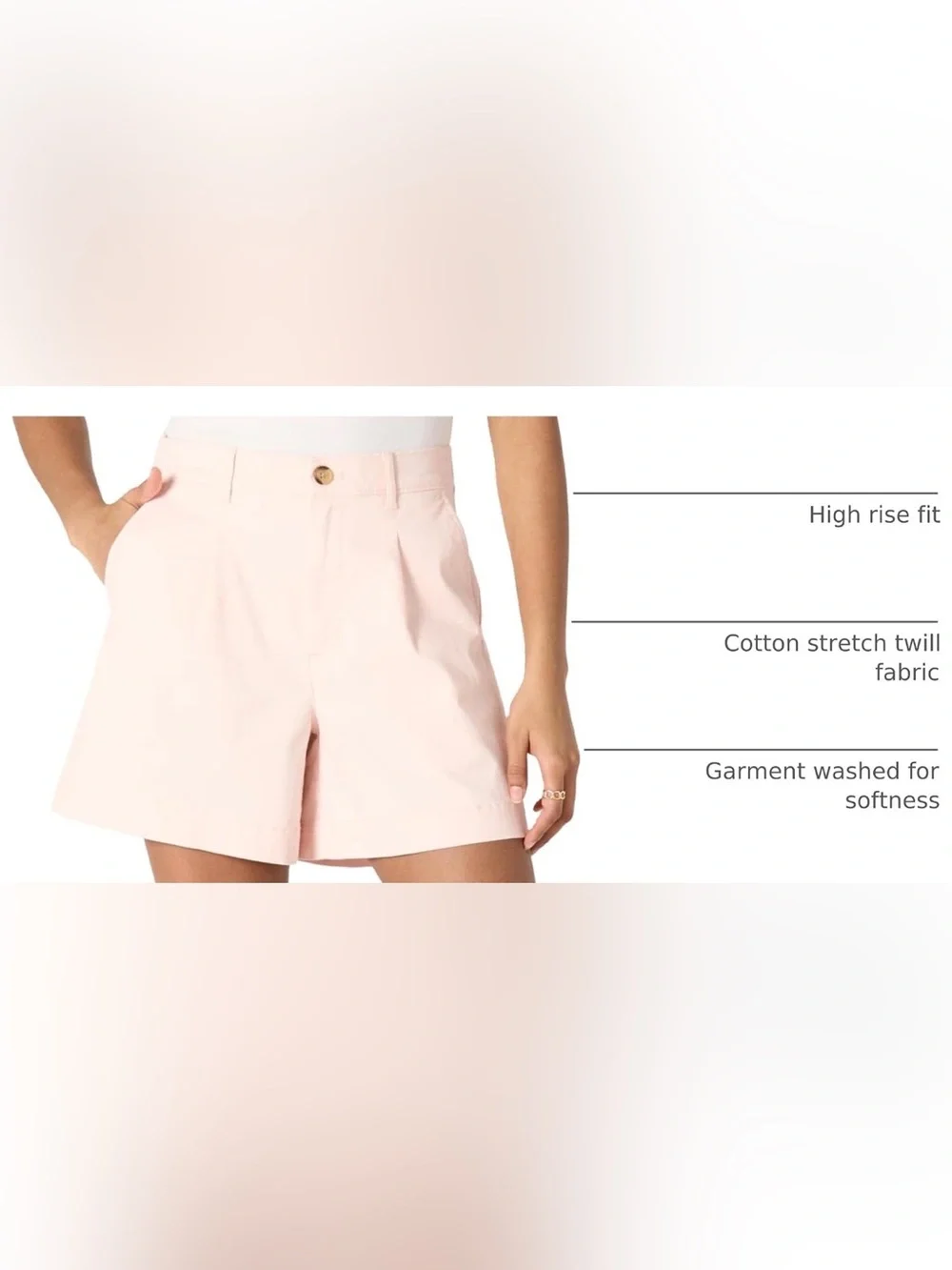 Amazon Essentials High Rise Relaxed Fit A-Line Elastic Back Shorts - Picture 4 of 5